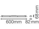 LED-Feuchtraumleuchte LEDVANCE DP STH 13W 1170…2250lm 3000K IP66 600mm grau