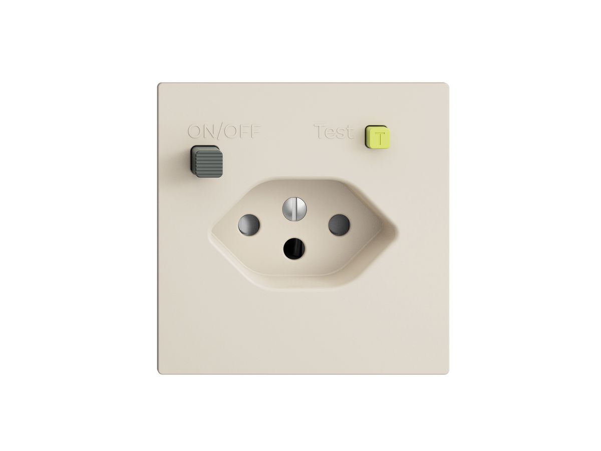 UP-Steckdose EDIZIOdue T13 FI 30mA F, shutter, crema