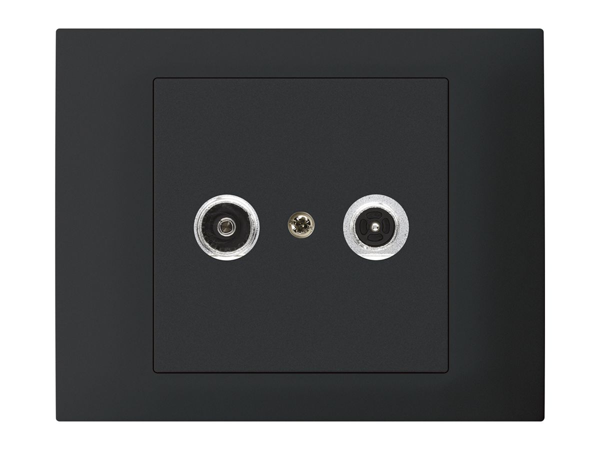 EB-Antennendose kallysto R-TV Bauart T mit EB-Dose G3 19dB 2GHz schwarz