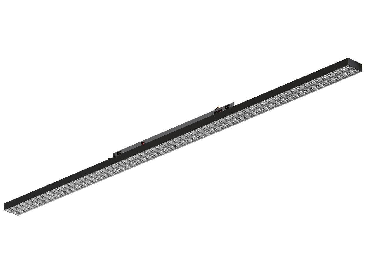 LED-Anbauleuchte DOTLUX LINEAtrack 60W 10220lm 4000K Ad3Ph 1.5m schwarz 80°