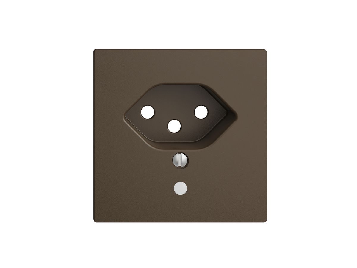 Frontplatte EDIZIOdue T13 coffee 60×60mm mit Linse