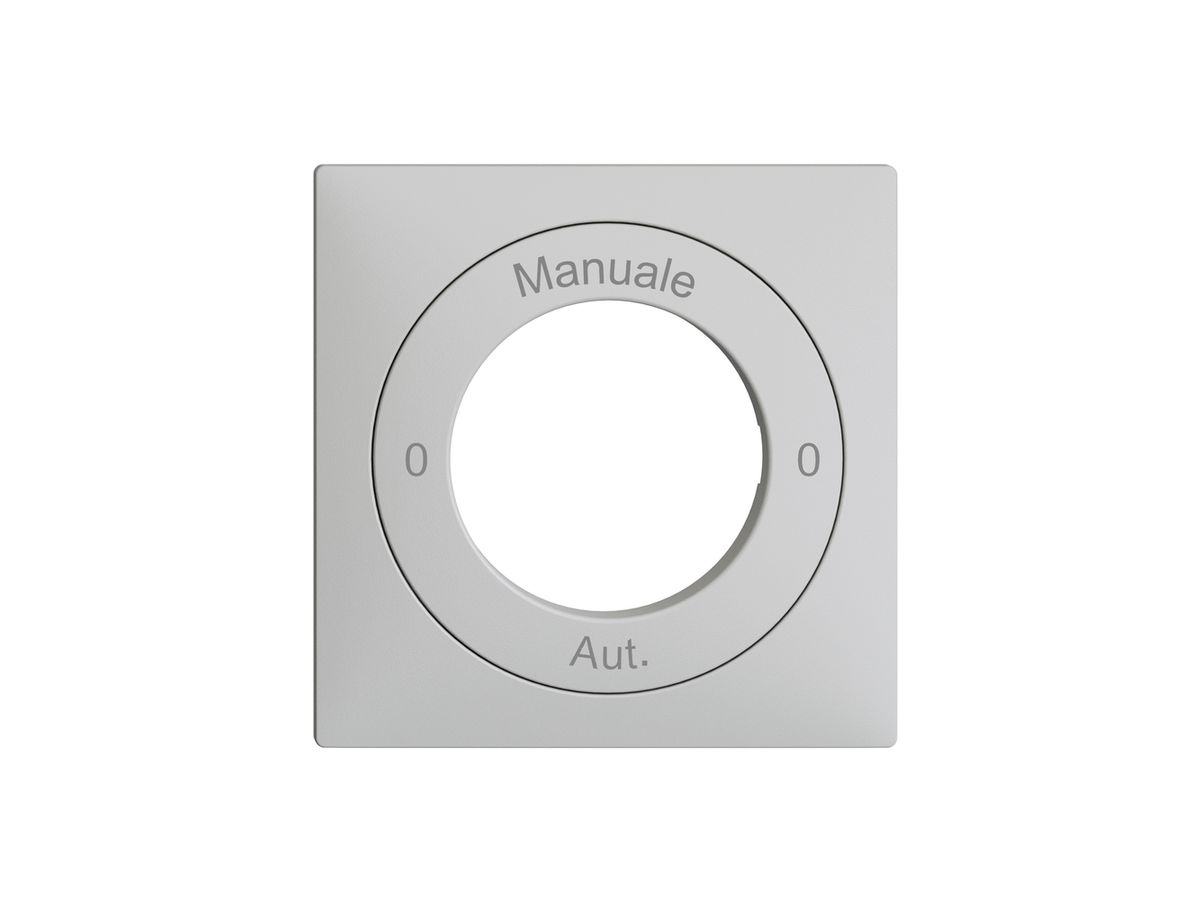 Frontset 0-Manuale-0-Aut. EDIZIOdue hellgrau 60×60mm für Schlüsselschalter
