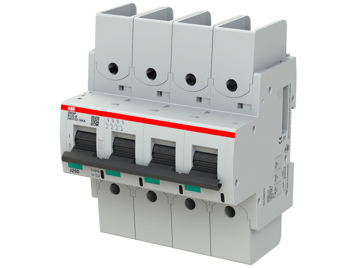 Leitungsschutzschalter ABB S804P-B125-R 4P 400V B-125A 50kA 6.5TE