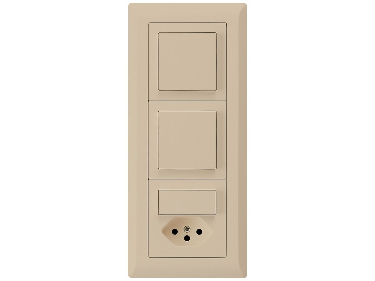 UP-Kombination kallysto.line Gr.I-I-I vertikal 2×Schalter S3+S3/Typ 13 beige