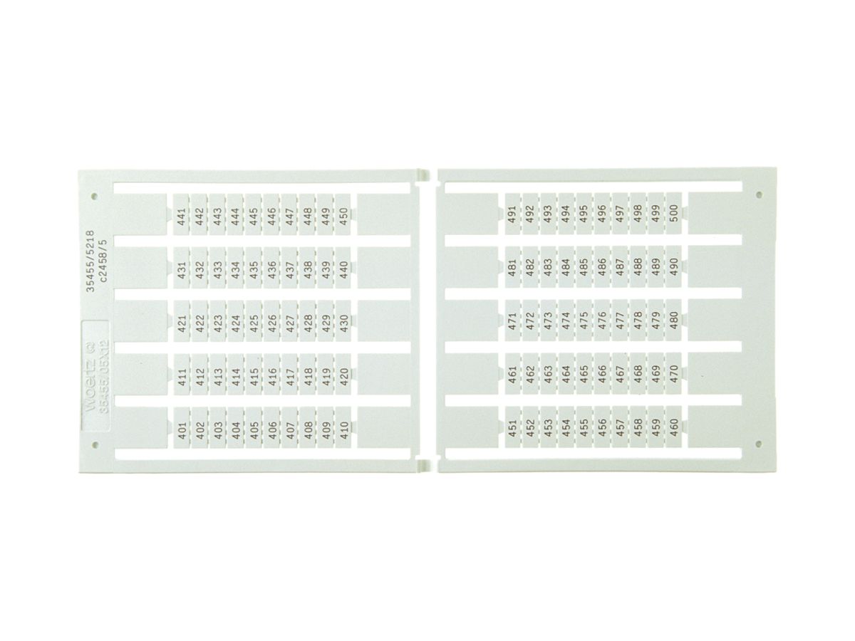 Bezeichnungsschildchen 8×12mm 100×N, 5 Kart. zu 100