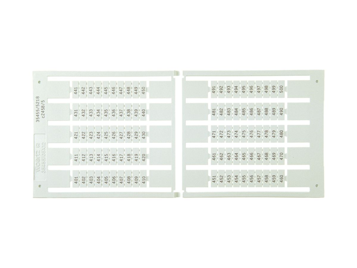 Bezeichnungsschildchen 8×12mm 100×N, 5 Kart. zu 100