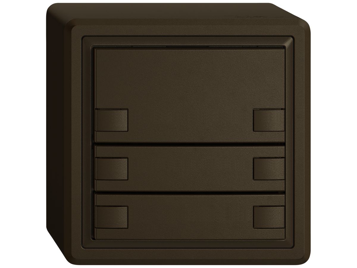 AP-KNX-Taster RGB EDIZIO.liv SNAPFIX® Temperaturfüh.o.LED 6×Taste 1-Tbed.br