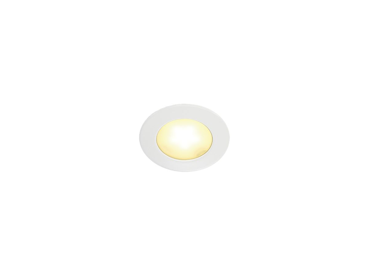 EB-LED-Downlight SLV DL 126, 12VDC 3W 150lm 3000K IP20 weiss