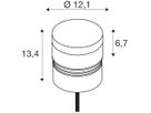 LED-Leuchtenkopf SLV M-POL S 10W 750lm 827 IP65 DALI Ø120.9 anthrazit 360°