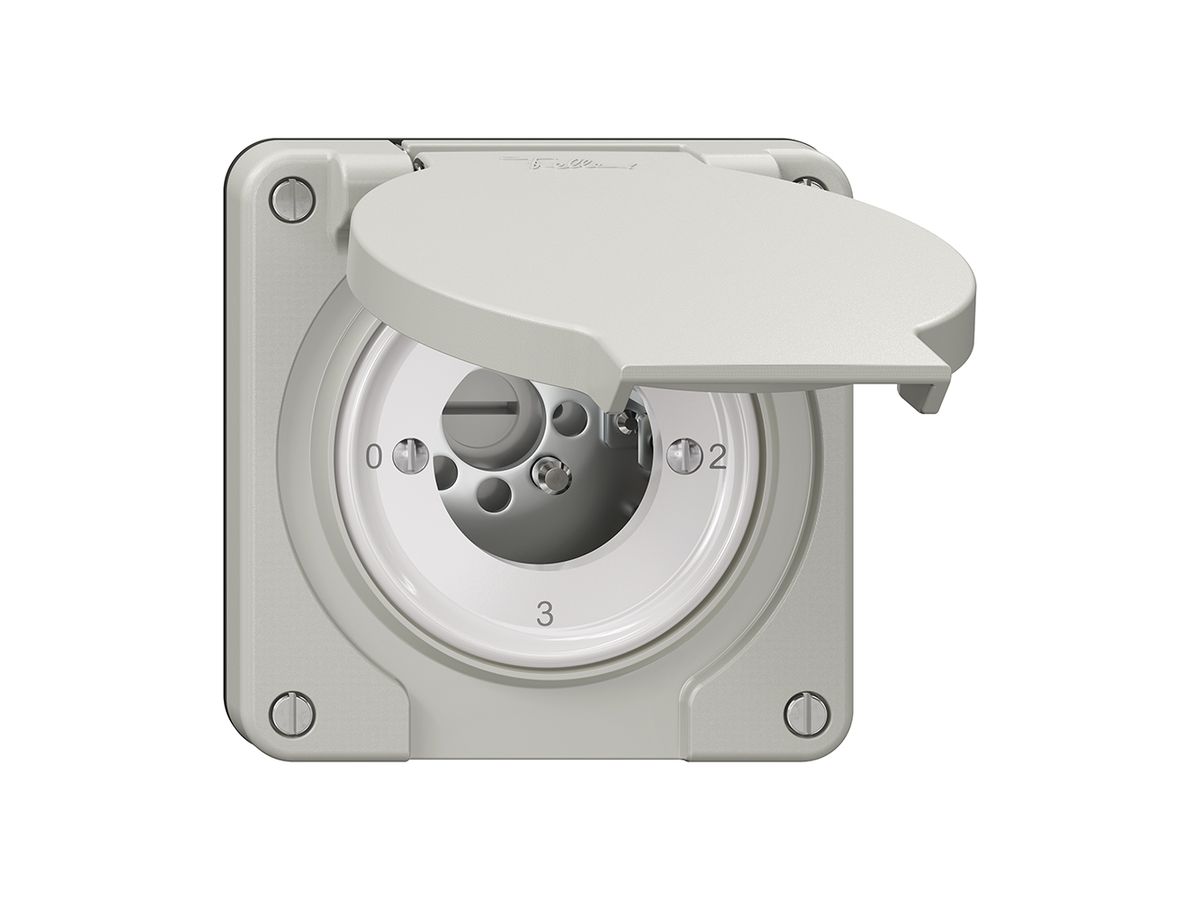 Drehschalter NEVO N.CO 5/1L, ohne Zylinder, KS, 0-1-2-3, lichtgrau