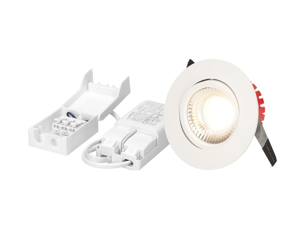 EB-LED-Spot MH SOLVO 8W 750lm 3000K IP44 MB DIM DALI Ø100mm weiss