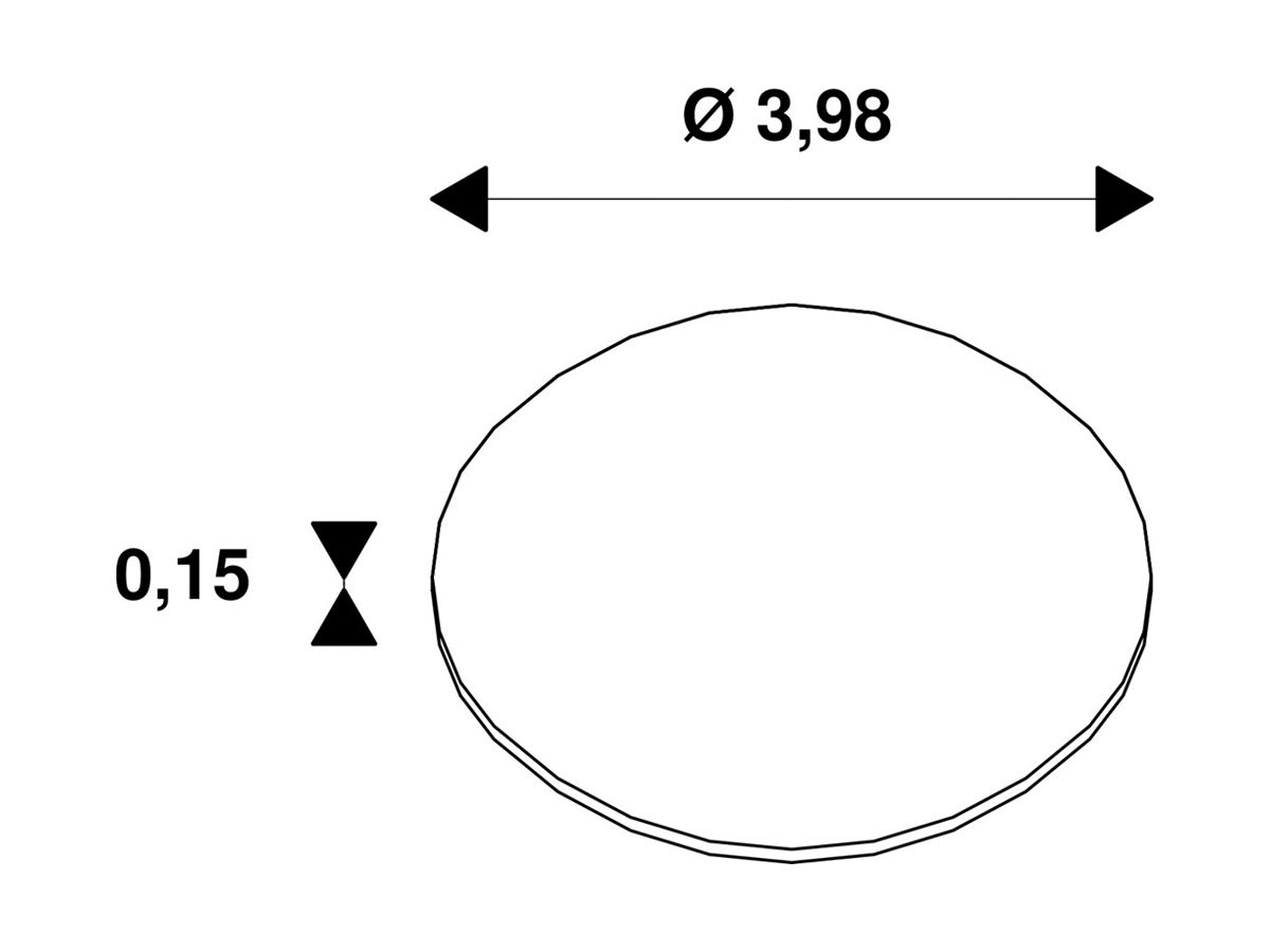 Wabenraster SLV NUMINOS S Aluminium symmetrisch Ø39.8mm schwarz