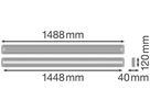 LED-Deckenleuchte LEDVANCE LINEAR IndiviLED D 1500, 25W 940 weiss