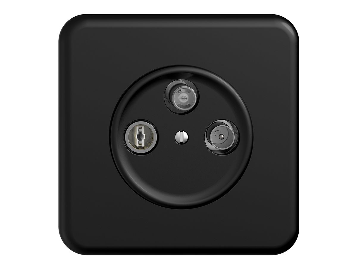 UP-Stichdose SAT/TV DB52 STANDARDdue schwarz mit IEC/F-Anschluss