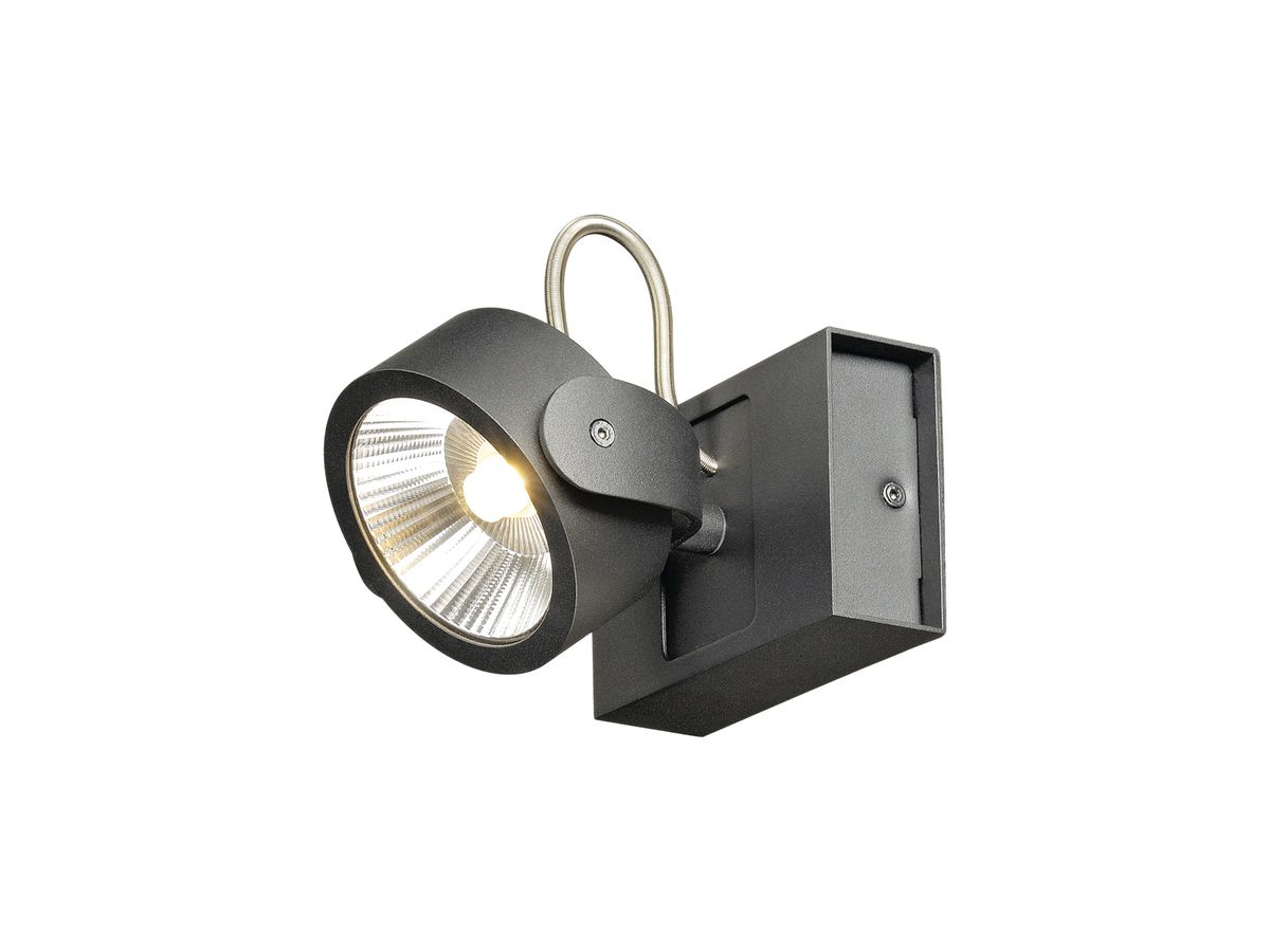 LED-Decken-/Wandleuchte SLV KALU 1, 17W 3000K dimmbar 60° IP20 schwarz