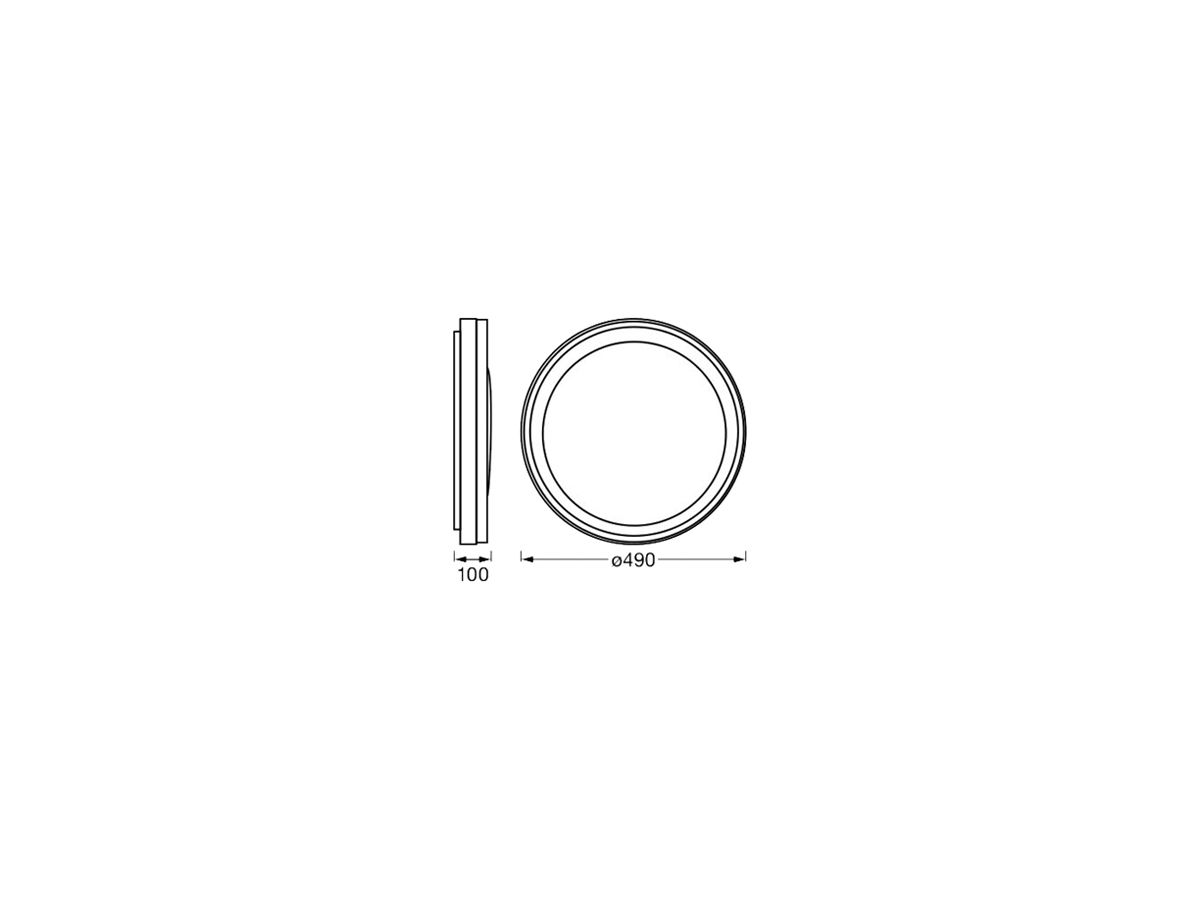 LED-Deckenleuchte LEDVANCE Smart+ Orbis 38W 1050lm RGB TW DIM Ø490mm schwarz
