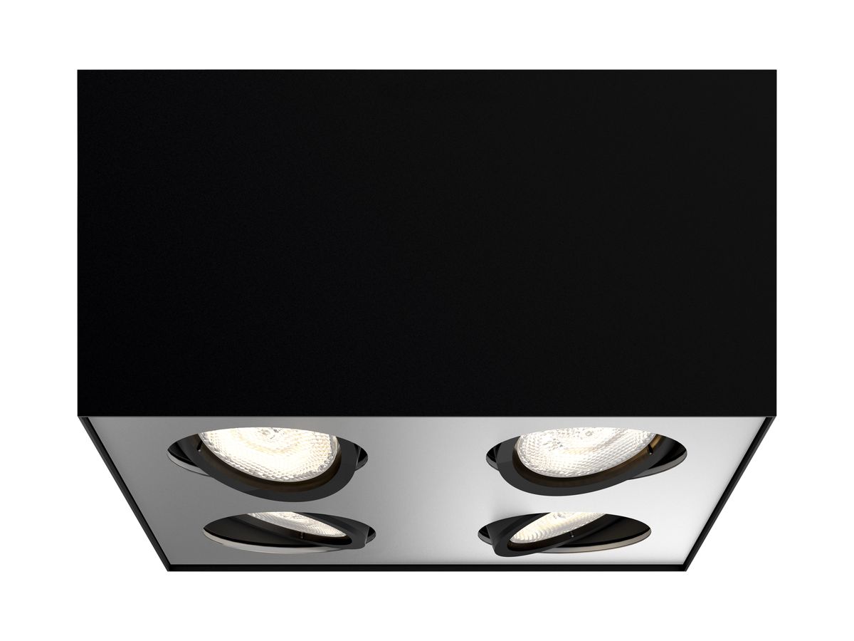 LED-Deckenleuchte myLiving Box, 4×4.5W 2700K 2000lm 202×100×202mm IP20 schwarz