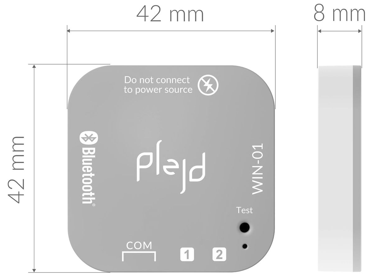 EB-RF-Binäreingang Plejd WIN-01 2-Kanal 1×CR2450 BT, Mesh/2.4GHz
