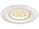 EB-LED-Deckenleuchte SLV KINI, 12W 230V 3000K 850lm dimmbar 60° IP65 weiss