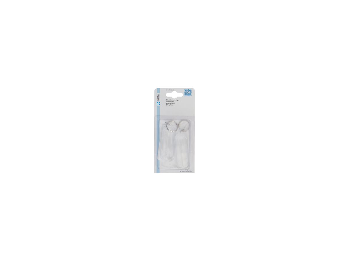 Schlüsselanhänger Rieffel KT 1095 23×65mm Kunststoff transparent 2Stk