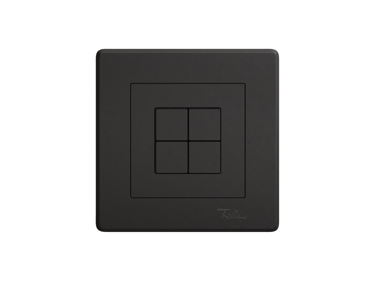 UP-Bedienaufsatz zu Druckschalter EDIZIO.liv Wiser SNAPFIX® 96×96×35mm schwarz