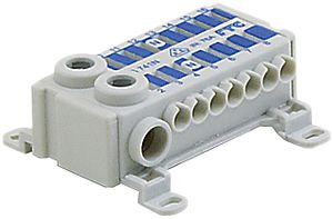 Verteilerblöcke Demelectric, 16 mm², für Hutschiene TH35