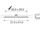 EB-LED-Deckenleuchte SLV SENSER24 SQUARE 500mA 13W 1200lm 3000K EB 205×205mm ws
