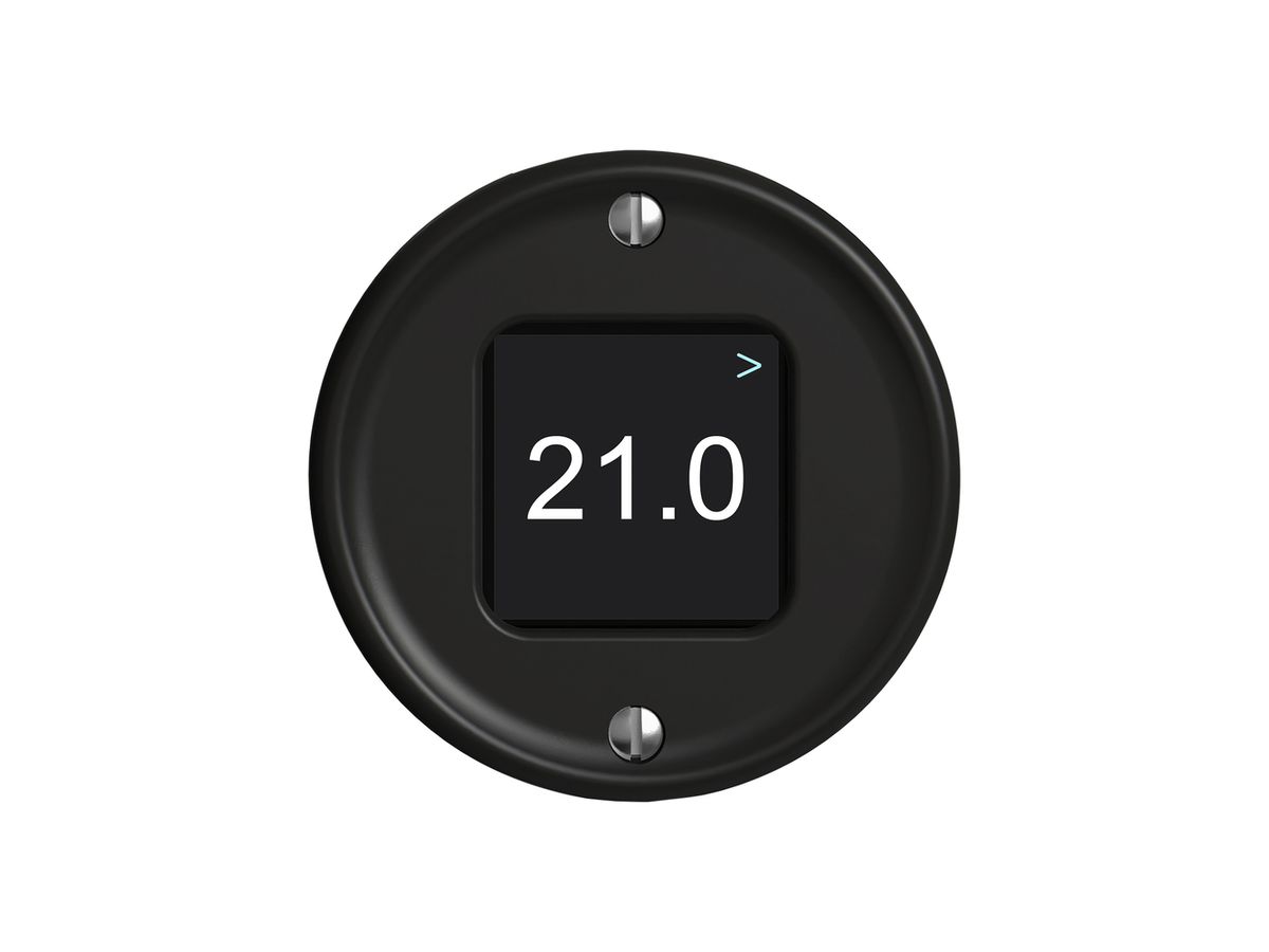 Bedienaufsatz zu Raumtemperatursensor STANDARDdue Wiser SNAPFIX® CO2 schwarz