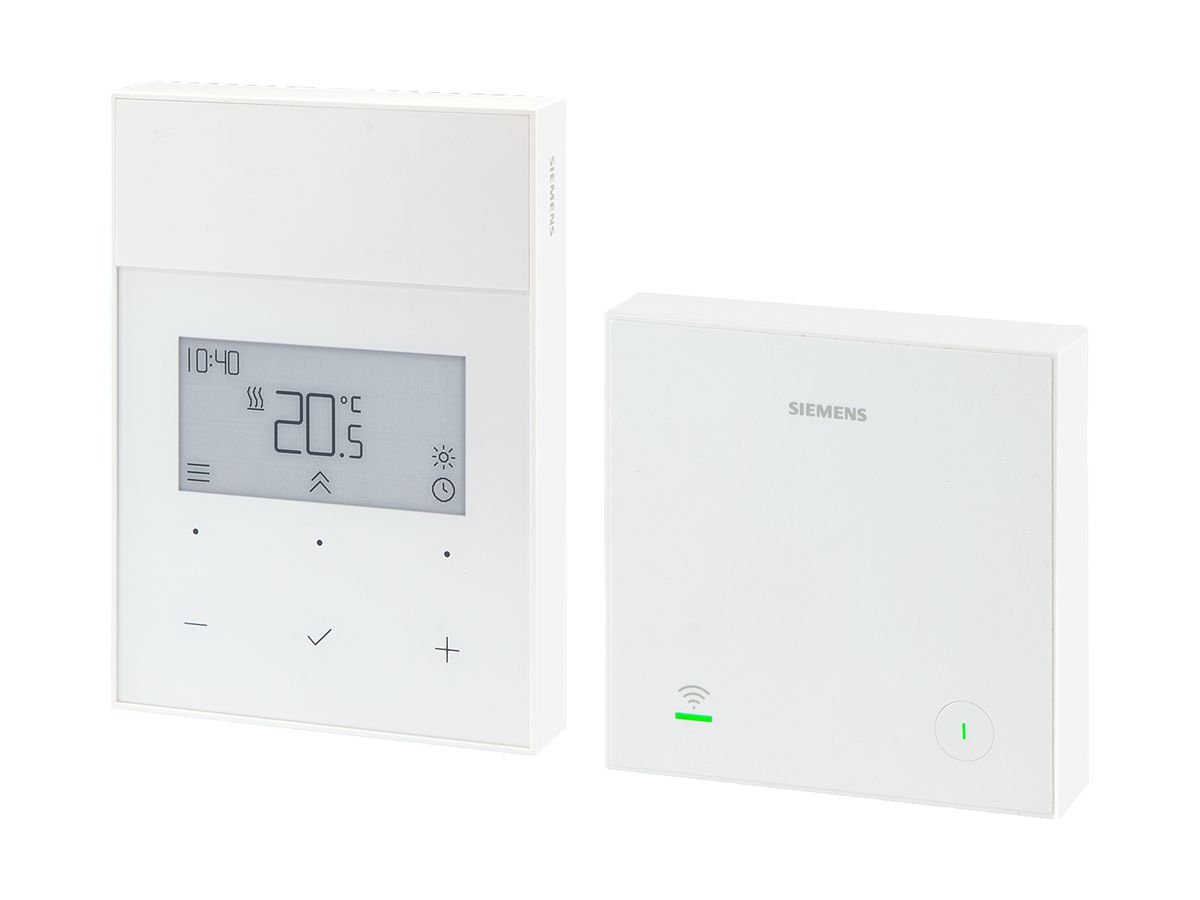 AP-RF-Raumthermostat Siemens RDL101RF.ST -20…70°C 5A weiss