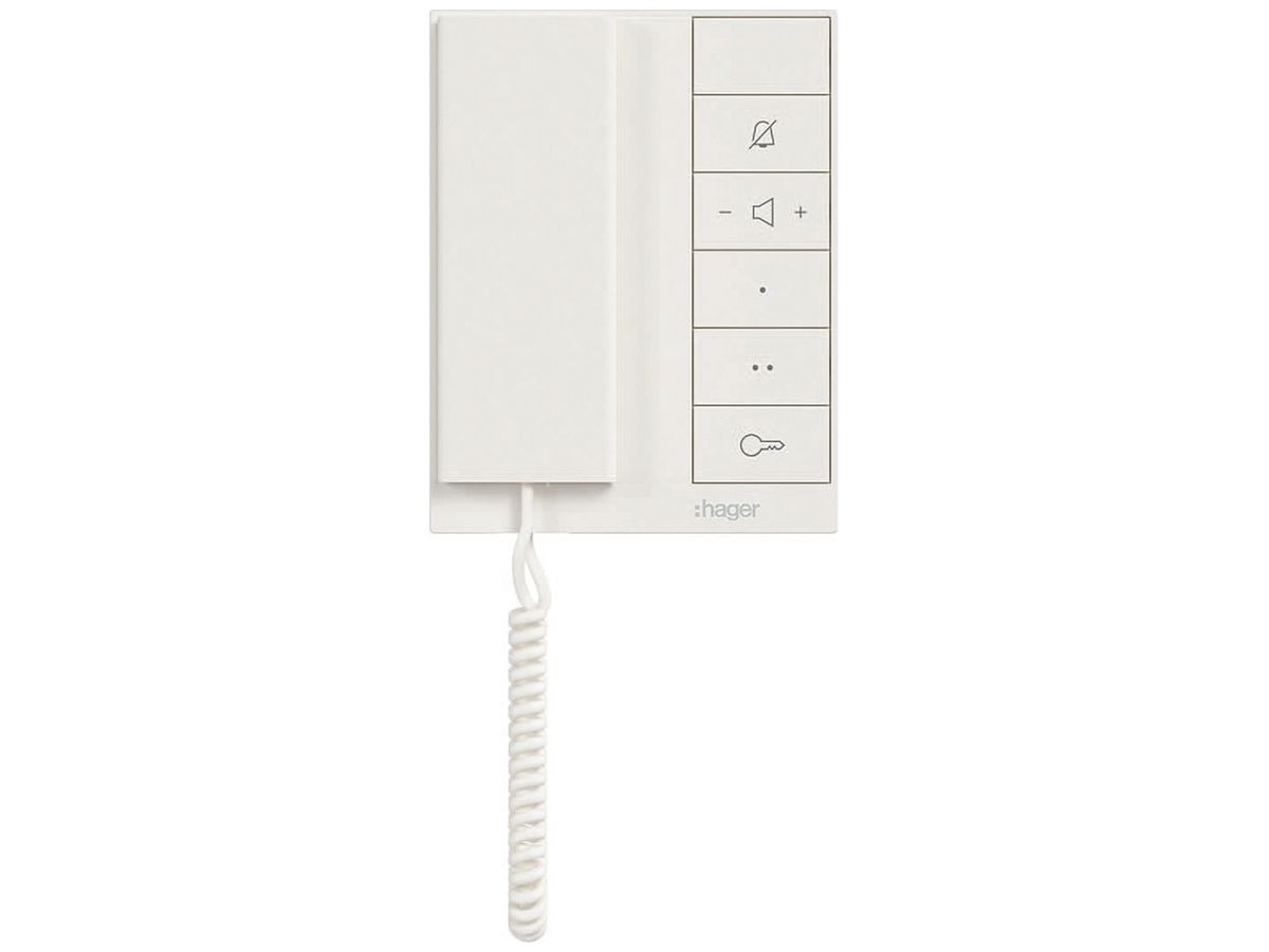 Innenstation Audio Hager Schaltfunktionen weiss
