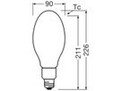 LED-Lampe LEDVANCE HQL FIL P E27 32.4W 6000lm 4000K mattiert 226mm
