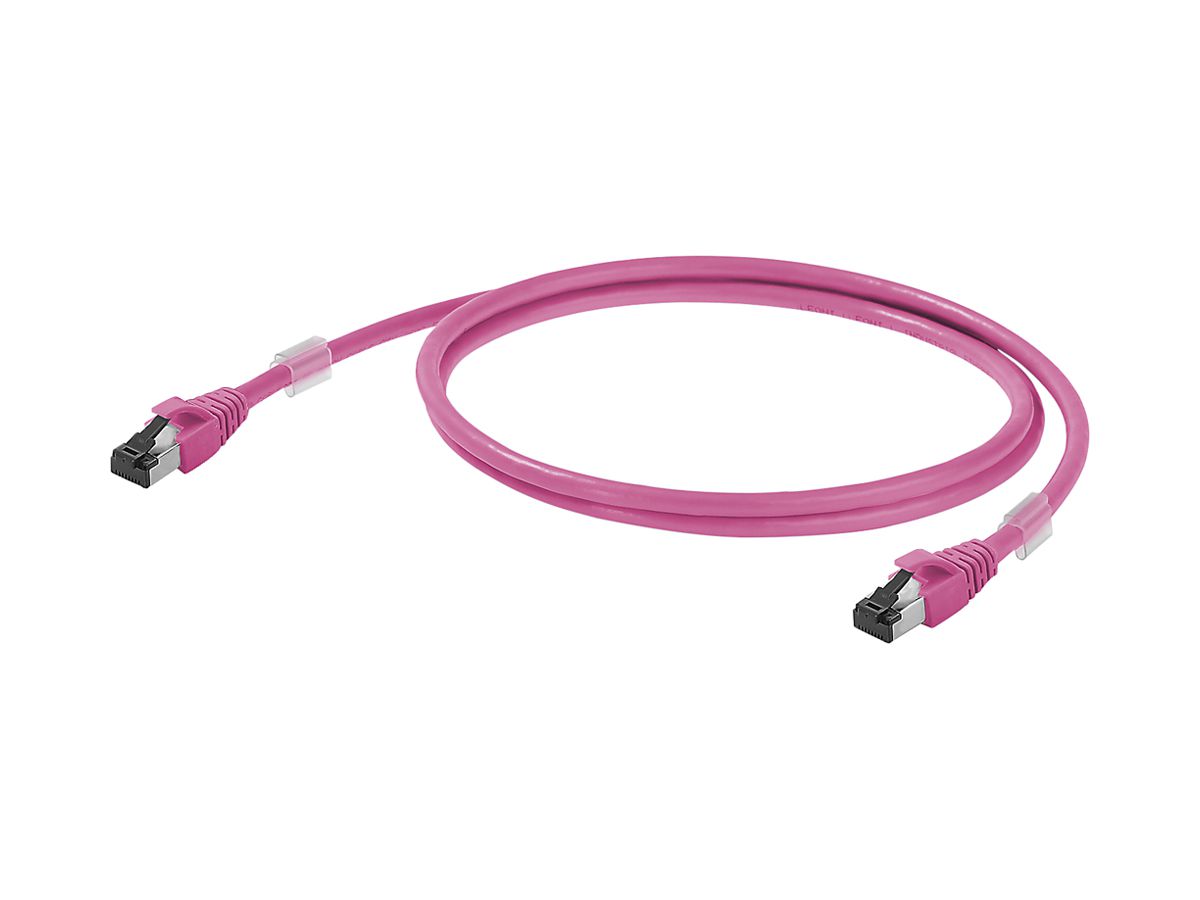 Patchkabel Weidmüller CabinetLine Cat.6 LSZH RJ45/RJ45 0.2m magenta