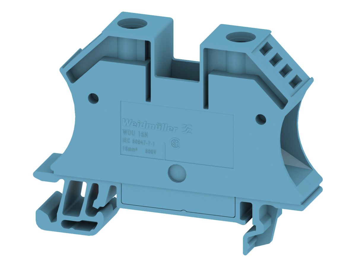 Durchgangs-Reihenklemme 1.5…16mm² 76A 690V TH35/G32 blau