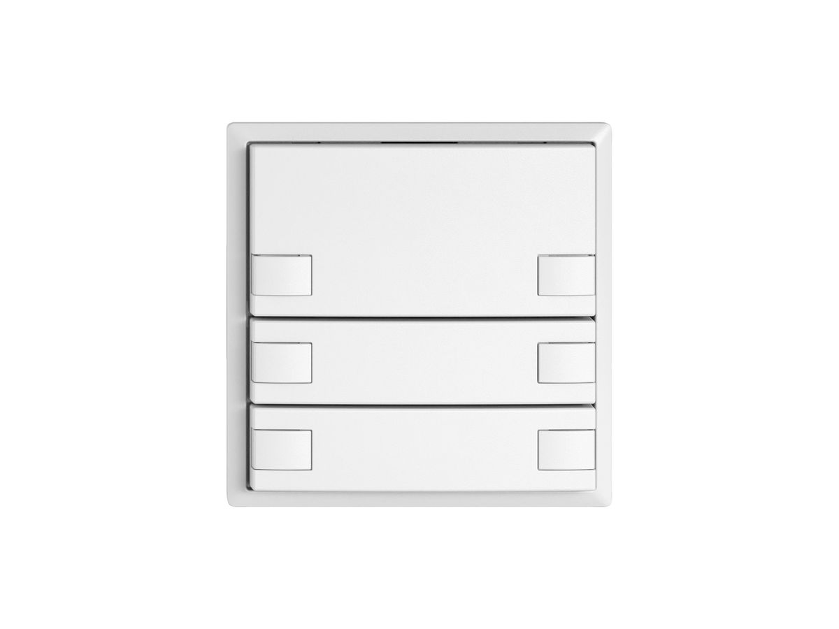 KNX-Taster RGB EDIZIO.liv SNAPFIX® Temperaturfüh.o.LED 6×Taste 1-Tbed.ws