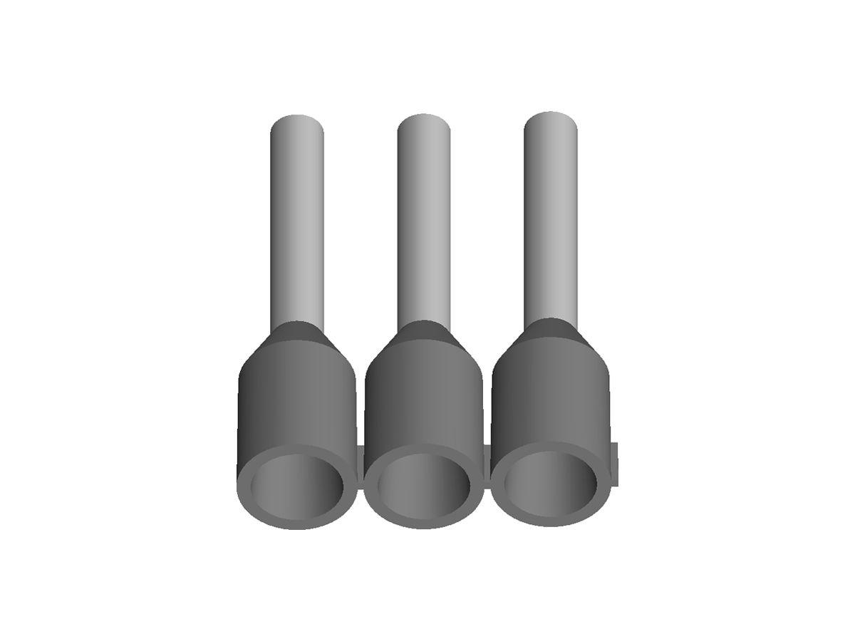 Aderendhülse Ferratec DIN 0.75mm²/8mm isoliert grau 100 Stück Bandware