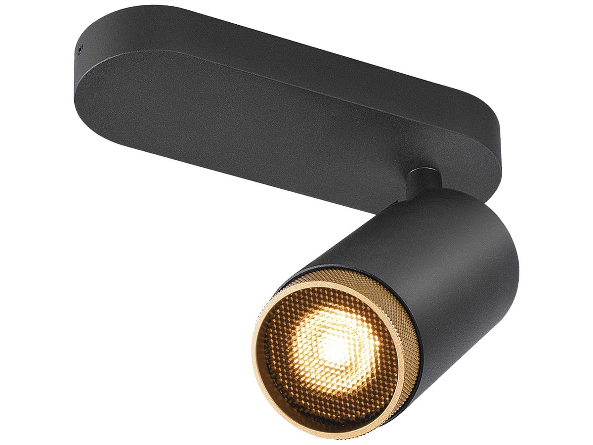 Spot SLV GRIP L GU10 1×6W DIM 163×57×98mm schwarz/gold