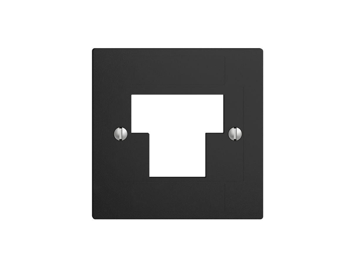 Frontplatte 1×TT,2×RJ45 schwarz ITplus ITM EDIZIOdue