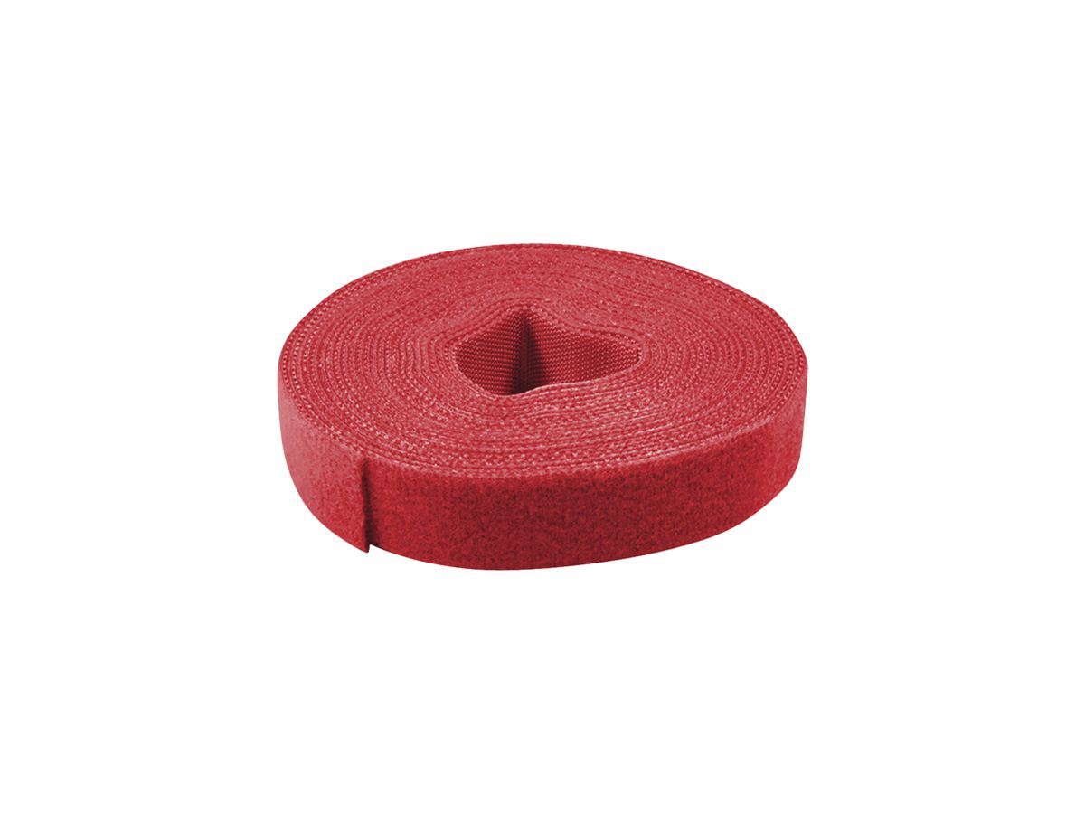 Klettband VALUE doppelseitig 10mm×25m rot