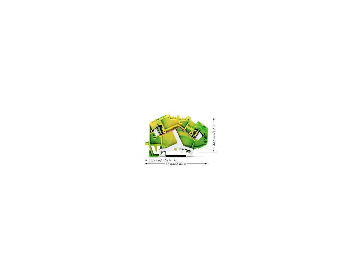 Schutzleiterklemme WAGO TOPJOB 4mm² grün/gelb