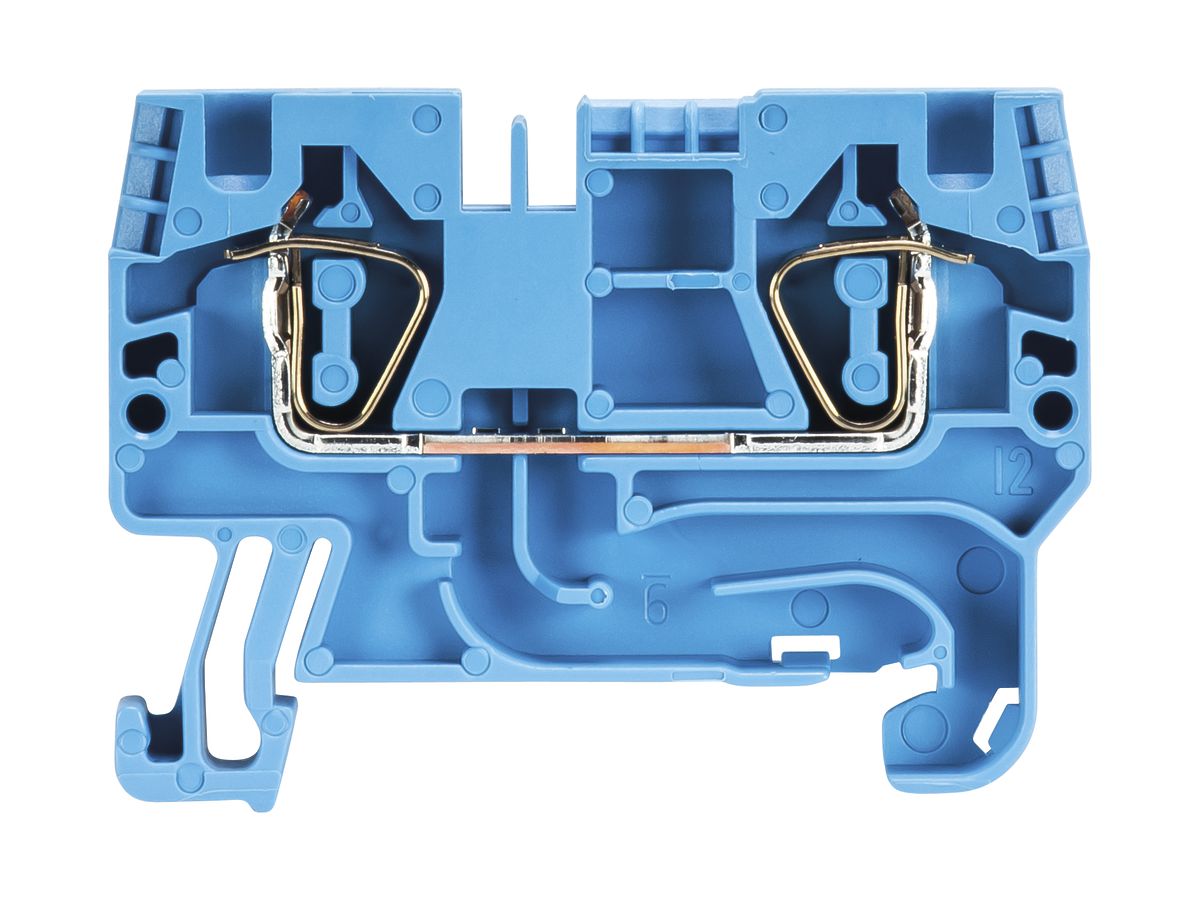 Durchgangs-Reihenklemme WKFN 0.13…6mm² 32A 800V 2×Federz.1 Et.Hutsch.TH35 hbl