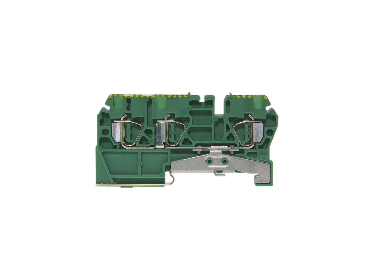 Schutzleiter-Reihenklemme Woertz Ex 0.5…2.5mm² Federzuganschl.3×1 TH35 grün/gelb