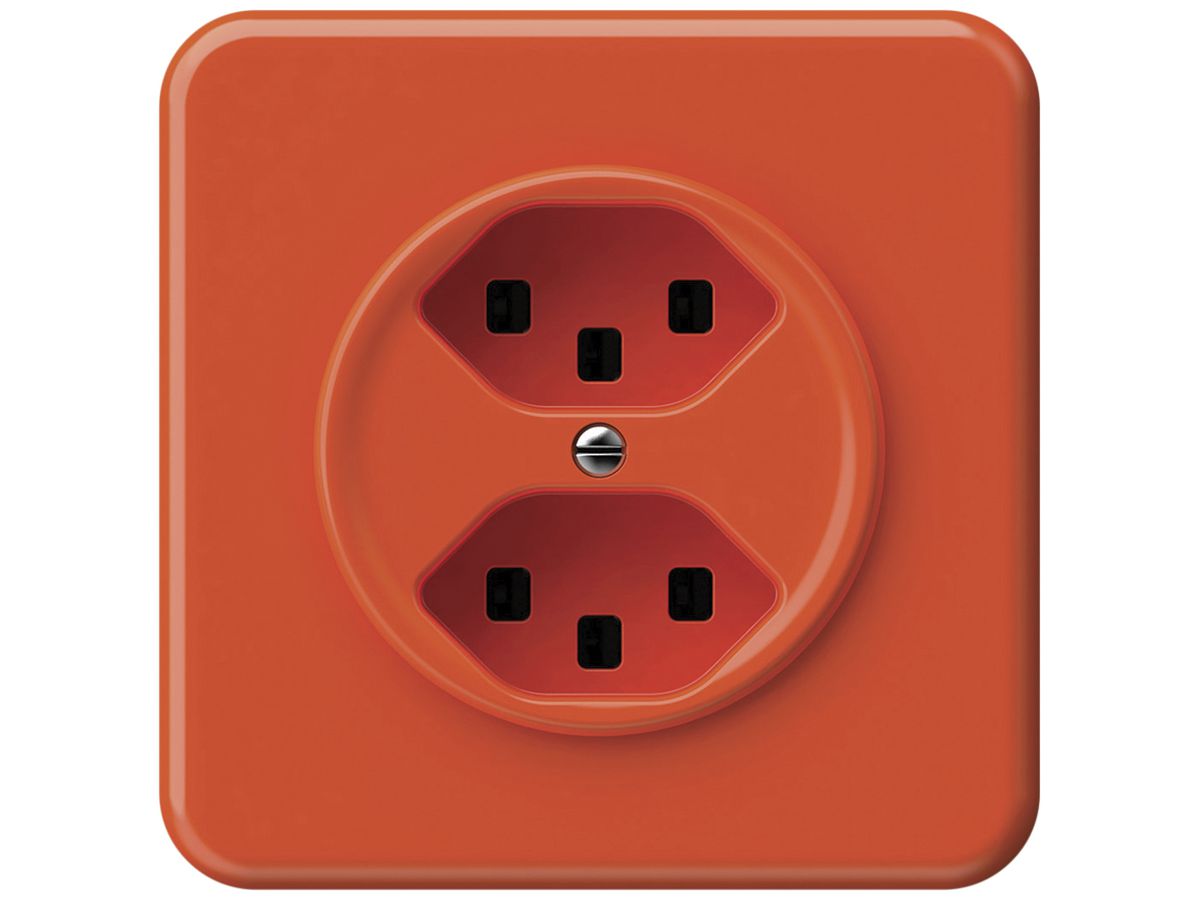 UP-Steckdose origin 2×Typ 23 16A 230V 92×92mm orange