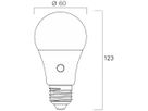 LED-Lampe Sylvania ToLEDo Light-Sense E27 8W 806lm 2700K Typ A 220° Ø60×120mm