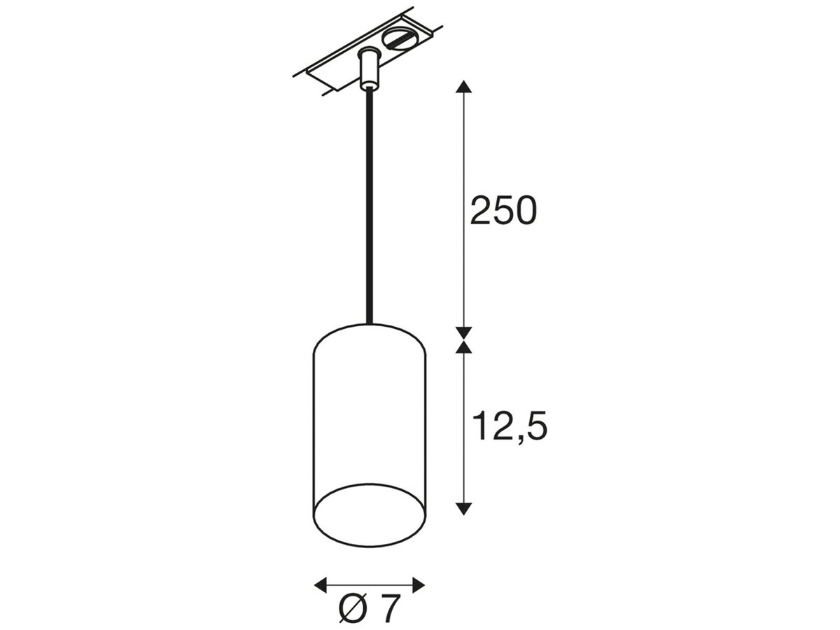 Pendelleuchte SLV ASTO GU10 1×10W DIM Ø70mm weiss