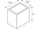 LED-Wandleuchte SLV SITRA CUBE WL 10W 1120lm 3000K IP44 90°/90° rostfarben
