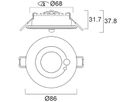 EB-LED-Spot Sylvania START PIR 1×10W 1050lm 827/830/840 IP65 50° Ø86mm weiss
