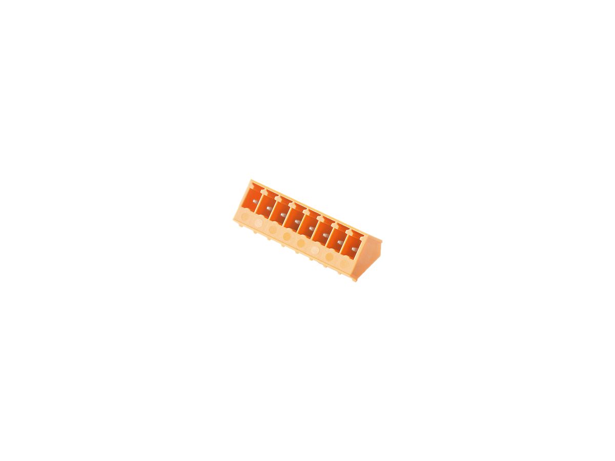 Stiftleiste Weidmüller SC geschlossen THT 3.81mm 4L 135° 3.2mm verzinnt orange