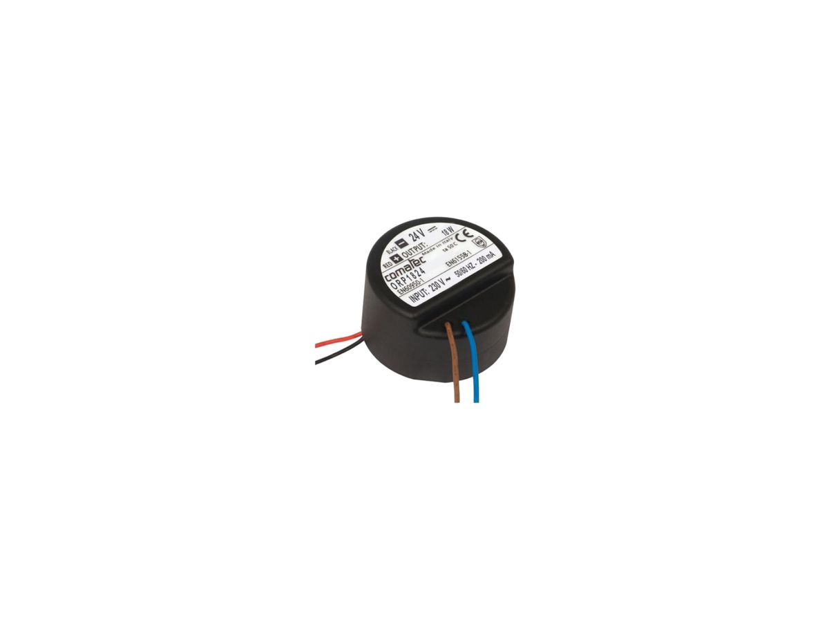 EB-Netzteil Comatec ORP, IN: 230VAC, OUT: 24VDC/18W, Anschlusslitzen
