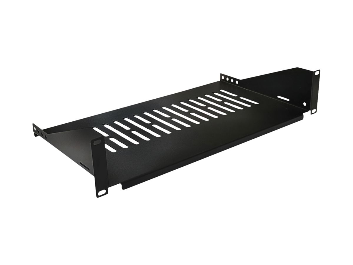 Geräteträger 19" VALUE 2HE 440×250mm max. 15kg Stahl schwarz