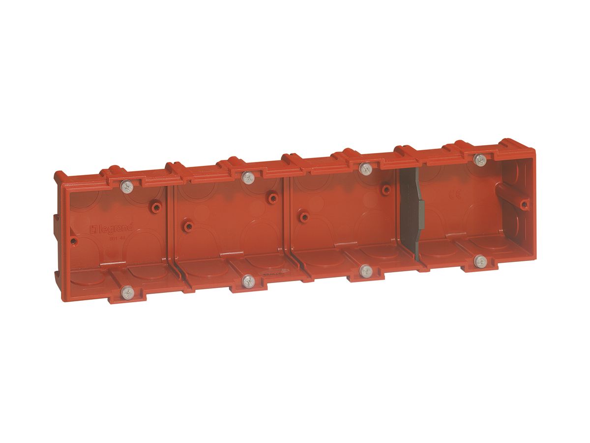 Einlasskasten BATIBOX 8/10mod. für Mauerwerk T=40mm rot